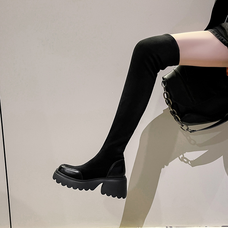 platform-over-knee-boots-for-women-short-height-increase-thick-sole-suede-stretch-boots-extra-high-tube-riding-boots-slim_1 Platform Over Knee Boots for Women Short Height Increase Thick Sole Suede Stretch Boots Extra High Tube Riding Boots Slim