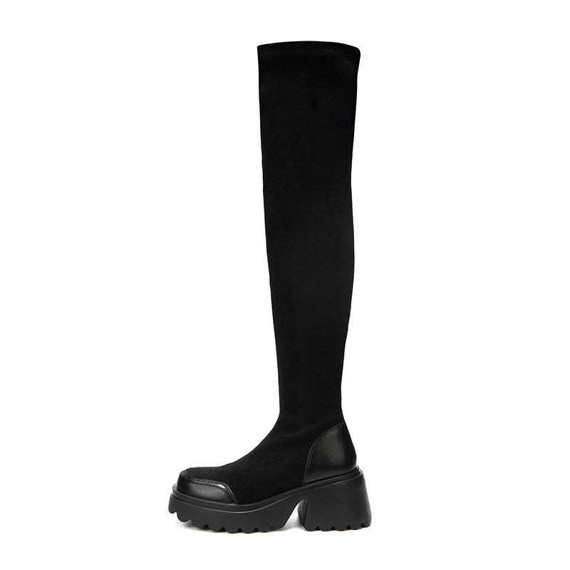 platform-over-knee-boots-for-women-short-height-increase-thick-sole-suede-stretch-boots-extra-high-tube-riding-boots-slim_4 Platform Over Knee Boots for Women Short Height Increase Thick Sole Suede Stretch Boots Extra High Tube Riding Boots Slim