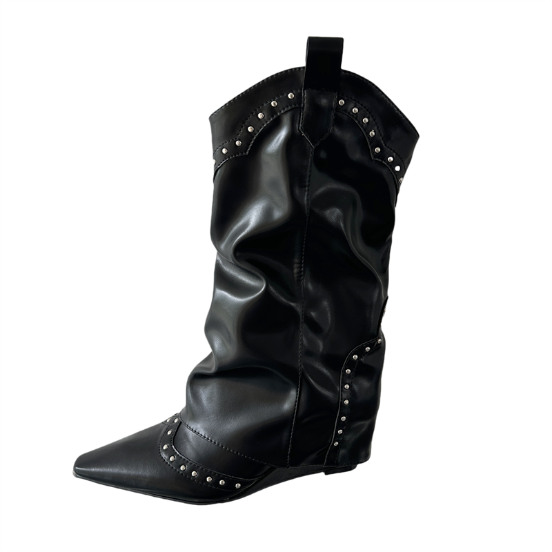pointed-toe-wedge-boots-2026-new-retro-high-heel-tube-boots-niche-versatile-high-top-fashion-boots-for-women_4 Pointed Toe Wedge Boots 2026 New Retro High Heel Tube Boots Niche Versatile High Top Fashion Boots for Women