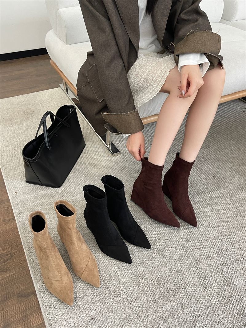 vintage-suede-pointed-toe-ankle-boots-for-women-low-heel-stretch-slim-boots-french-style-thick-sole-martin-boots Vintage Suede Pointed Toe Ankle Boots for Women Low Heel Stretch Slim Boots French Style Thick Sole Martin Boots