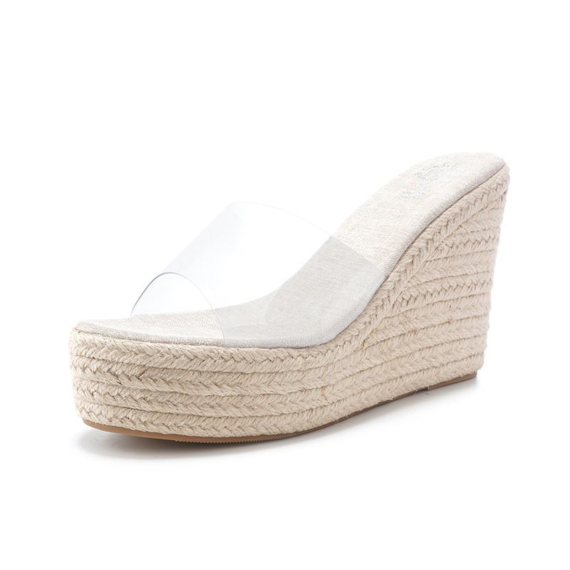 womens-summer-platform-wedge-sandals-with-10cm-height-increase-transparent-heel-toe-open-woven-sole-slippers_4 Women's Summer Platform Wedge Sandals with 10cm Height Increase, Transparent Heel, Toe-Open, Woven Sole, Slippers